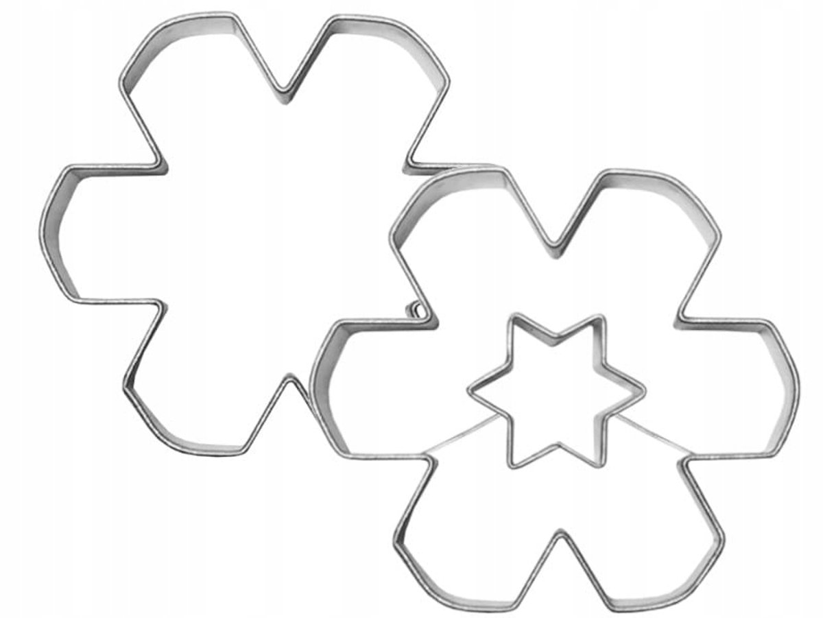 Kerst Sneeuwvlok Koekjesvormpjes - 4.8 cm