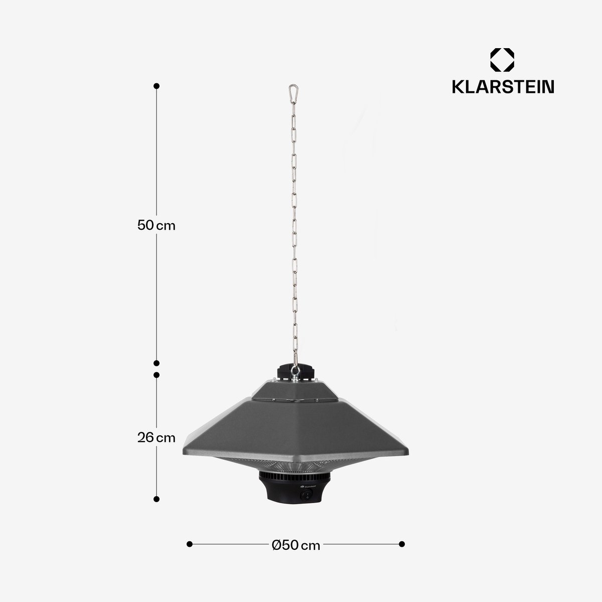 Blumfeldt Far infraroodverwarming voor buiten, hangende elektrische terrasverwarmer met ledlamp en afstandsbediening, IP34-buitenverwarming voor tuin en overkapping, infraroodpaneel met 3 warmtestanden, elektrische terrasverwarming voor buiten – foto 8