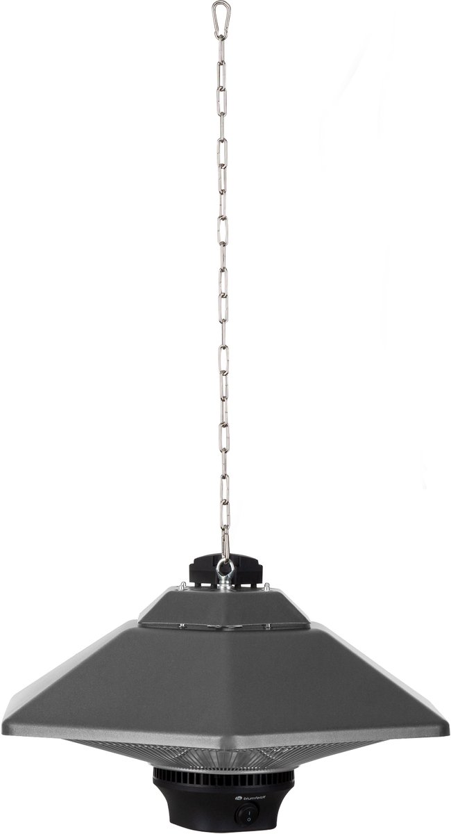 Blumfeldt Far infraroodverwarming voor buiten, hangende elektrische terrasverwarmer met ledlamp en afstandsbediening, IP34-buitenverwarming voor tuin en overkapping, infraroodpaneel met 3 warmtestanden, elektrische terrasverwarming voor buiten – foto 3