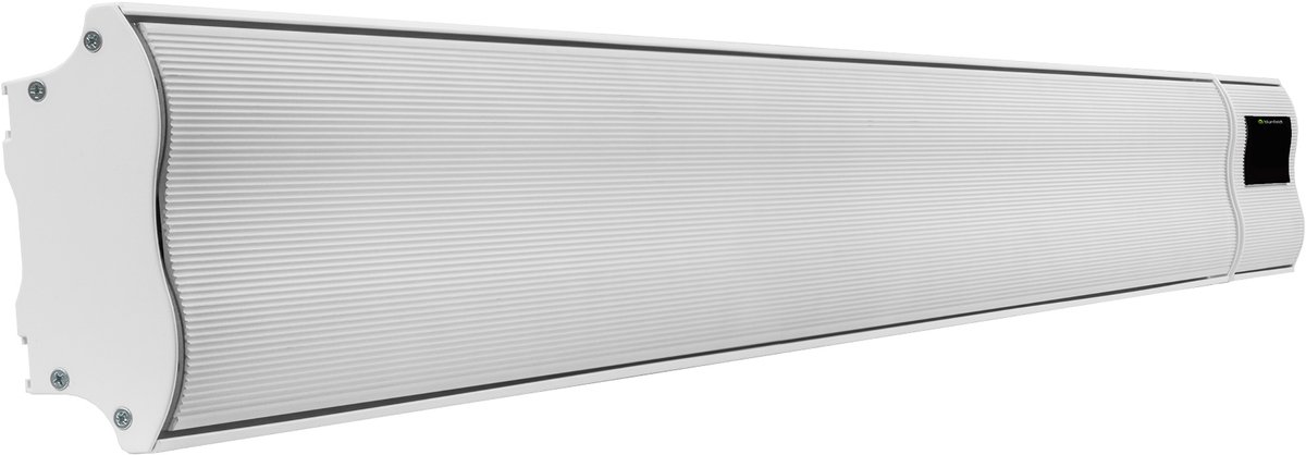 Klarstein straalkachel, elektrische terras- & tuinverwarmer, infraroodverwarming met WiFi-app bediening, timer, LED-display infraroodverwarming, CO2-vrije, energiezuinige verwarming, 2400W - Thermostaat Afstandsbediening - Heater