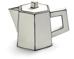 Serax Annebet Philips Carte Blanche theepot met zeef 1 liter wit / zwart