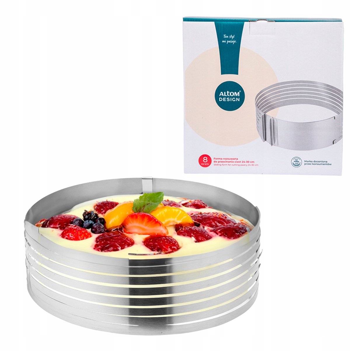 Verstelbare Taartring Altom Design 24-30 cm - RVS