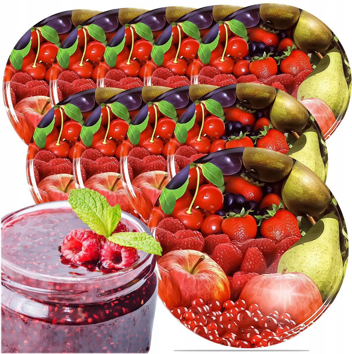 Twist-off Deksel Fruit FI 82 mm - 10 stuks - 6-sluitingen