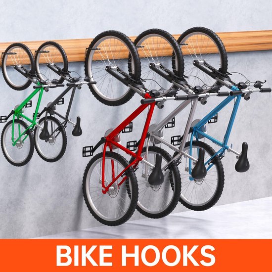 Crochet Mural Pour Vélo Sans Perçage - Accroche Sur Guidon Ou Mur, Alliage Aluminium, Pour Rangement Vélo, Moto, Scooter, électrique