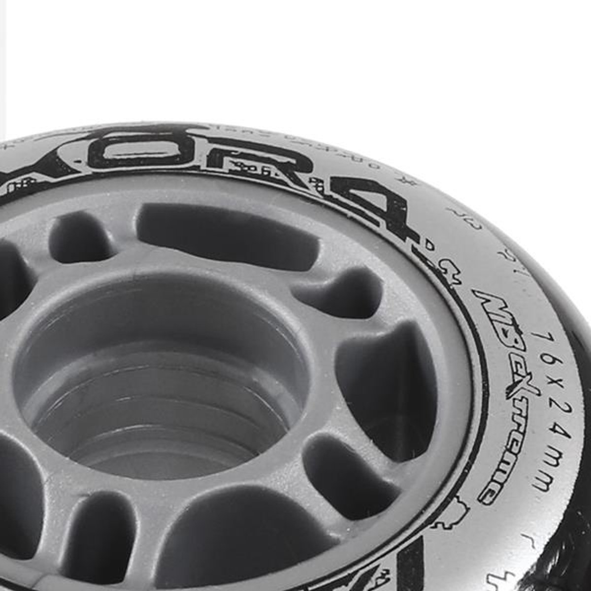 Nils Extreme PU Serie - Zwarte Skatingwielen - 76mm - 82A - Set van 4