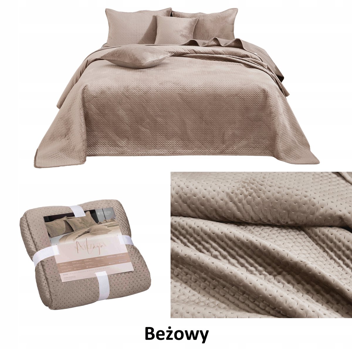 Luxe Velours Bedsprei 240x260cm - Elegant Gekant & Zacht
