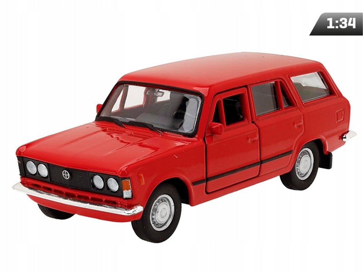 Dromader Fiat 125P Kombi Modelauto 1:34 Rood