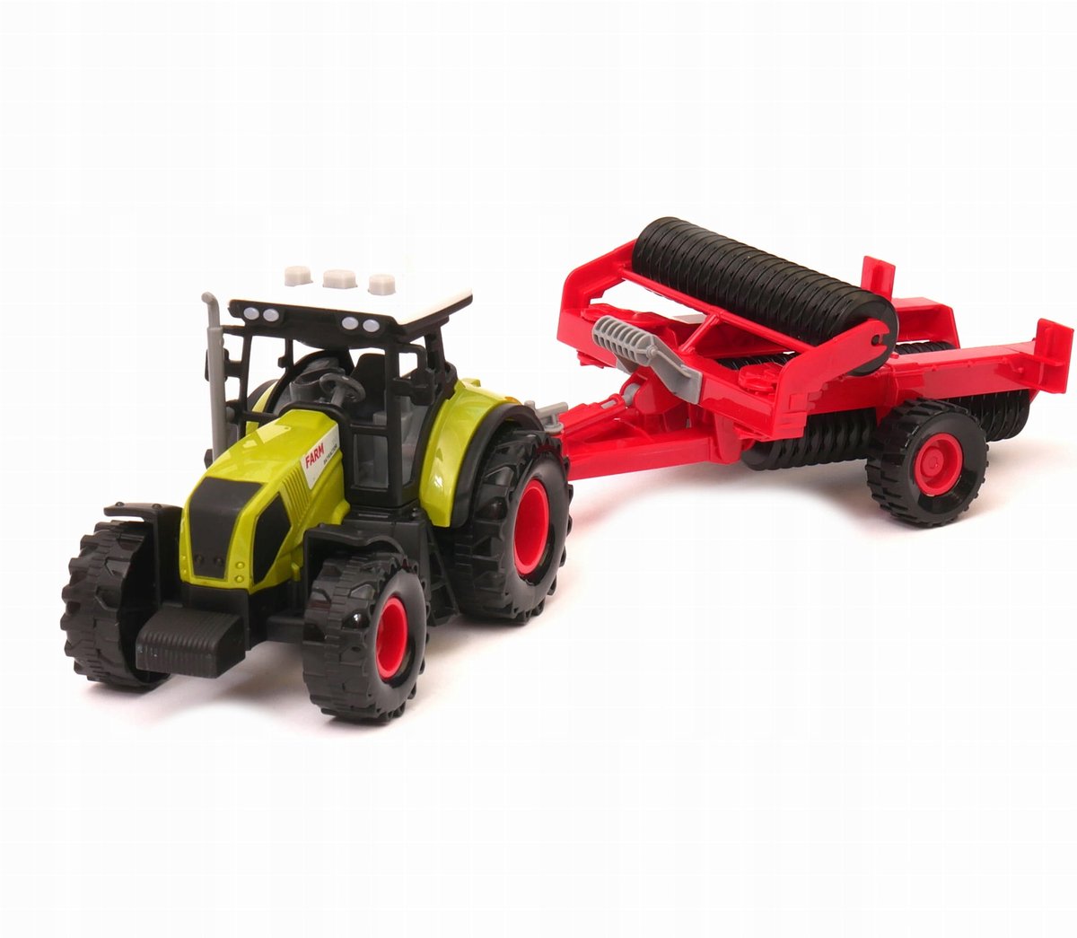 Traktor met schijvenmaaier, licht en geluid