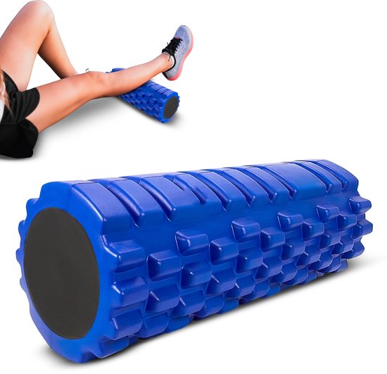Padisport Foamroller 2 In 1 Voordeelset Blauw - Foamrol - Massagerol - Rug Roller - Foam Rol - Foamroller Set - Foamrollers - Foamroller Trigger Point - Foamroller Rug