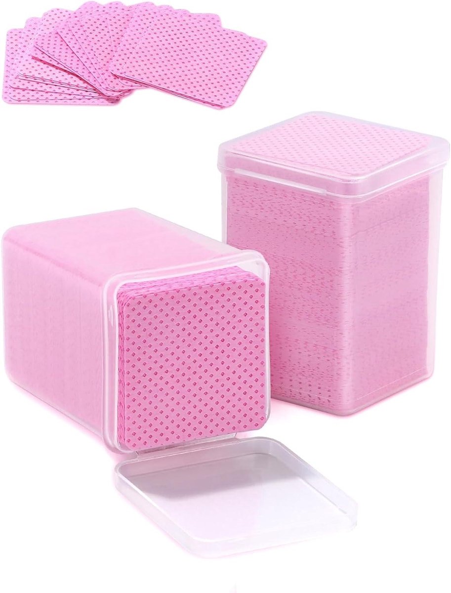 Daity 400 stuks - Nagelreinigingspads, nagellakremoverpads, wimperlijmremoverpads (Wit)