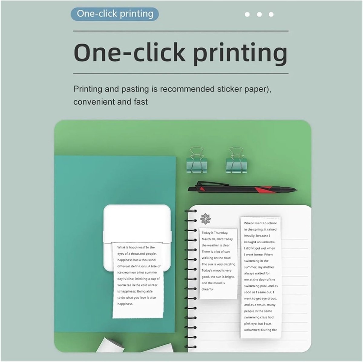 Mini Thermische Bluetooth Printer Pocket thumbnail 4