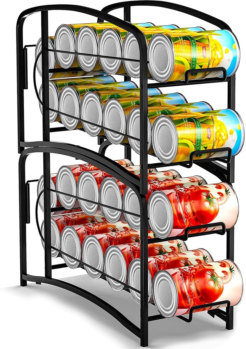 Ibenzoa® Ruimtebesparende koelkast-organizer voor blikjes met stapelbaar ontwerp
