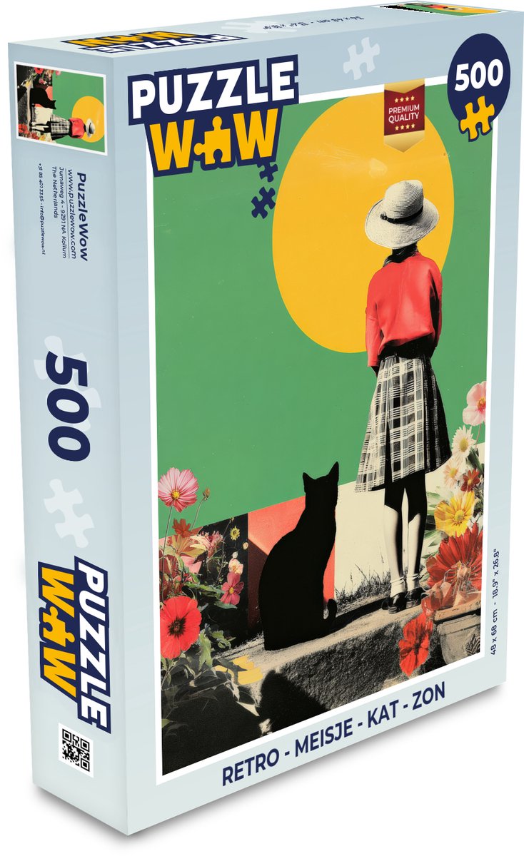 Retro - Meisje - Kat - Zon