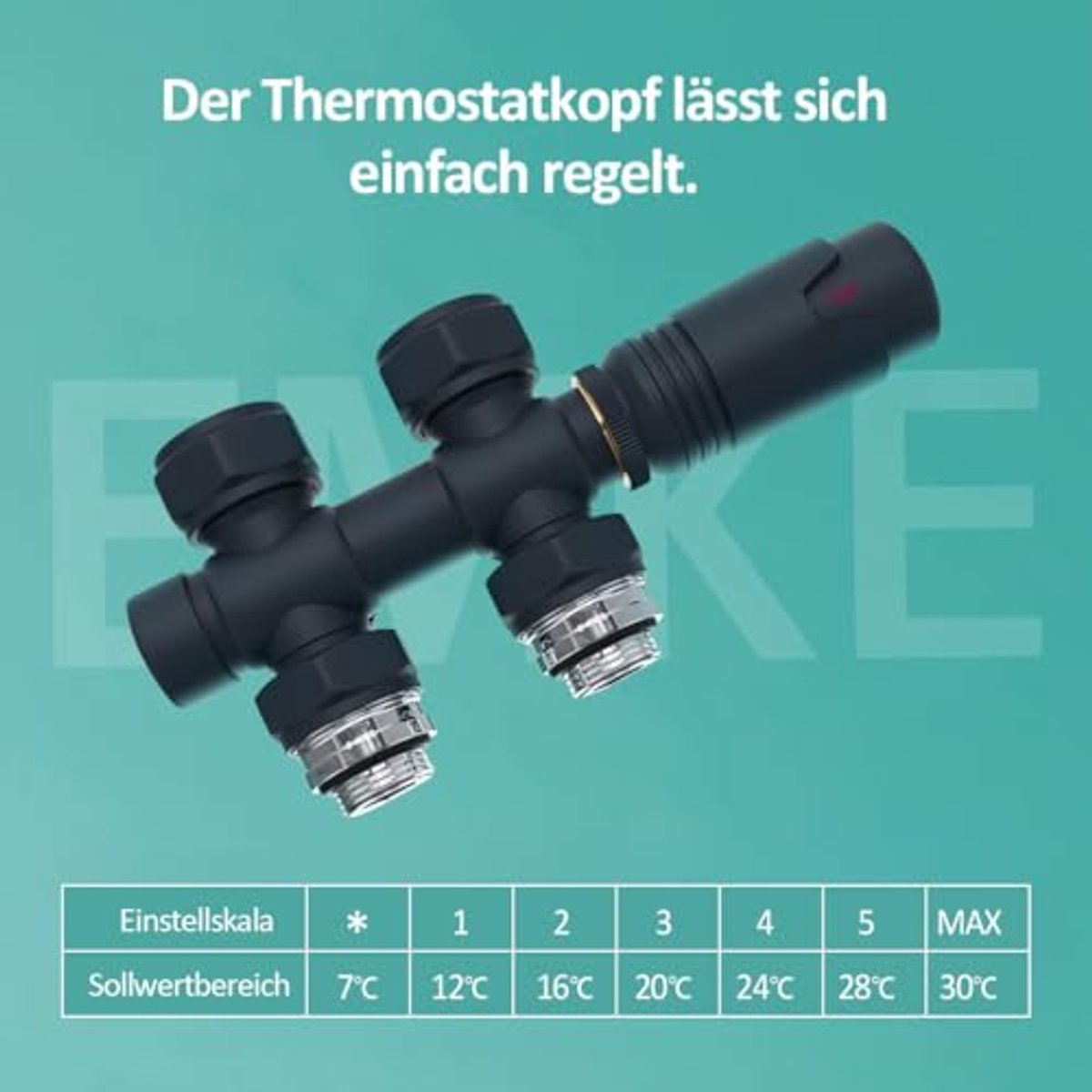 Multiblock Radiator Ventiel Met Thermostaat - Hoek- en Doorgangsvorm - Verwarmingsaccessoires - Antraciet - φ15 x G1/2