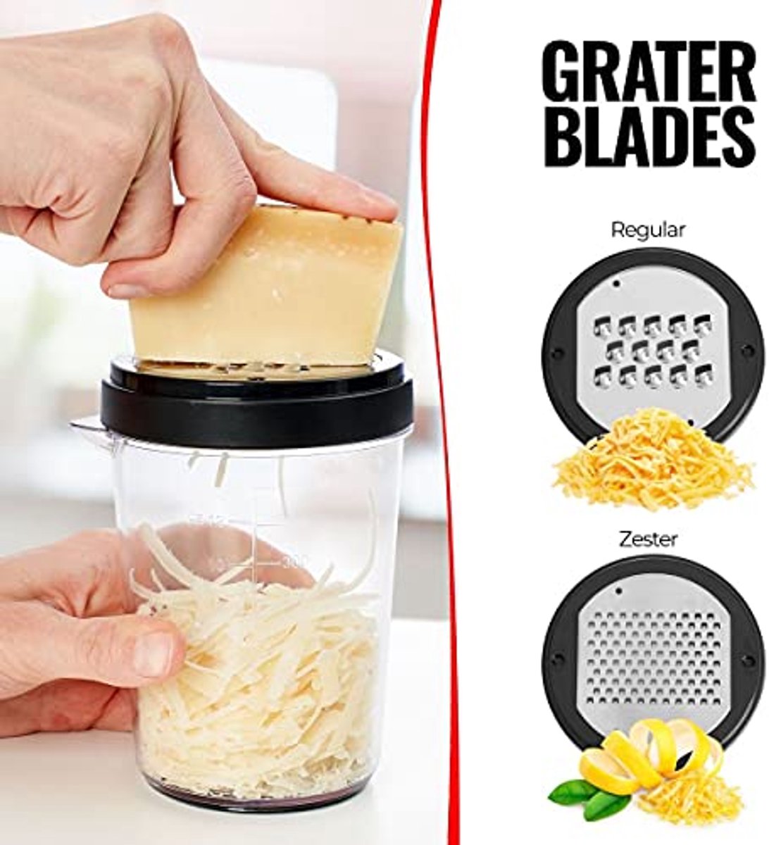 Mandoline Slicer Spiralizer & Groentesnijder - 8 in 1 Courgette Noedel Maker met Rasp
