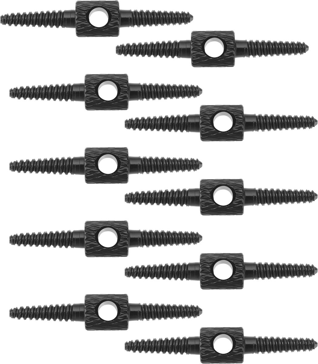 Pack of 10 Bicycle Brake Cable Connectors, 26 mm, Suitable for Mountain Bikes, Road Bikes, Maintenance and Modification, Black