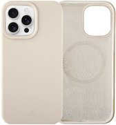 xoxo Wildhearts magnetisch hoesje geschikt voor iPhone 15 Pro MagSafe - Shockproof silicone case (beige ) - Backcover hoesje - Optimale bescherming - Telefoonhoesje met verhoogde camera rand - Beige