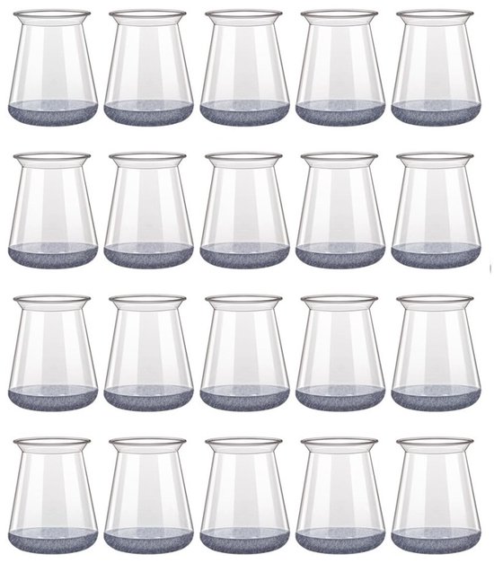 Dussdote 20 pièces - Protège-pattes - Embouts de pattes - Jambes transparentes - Protecteurs de sol - avec patins en feutre