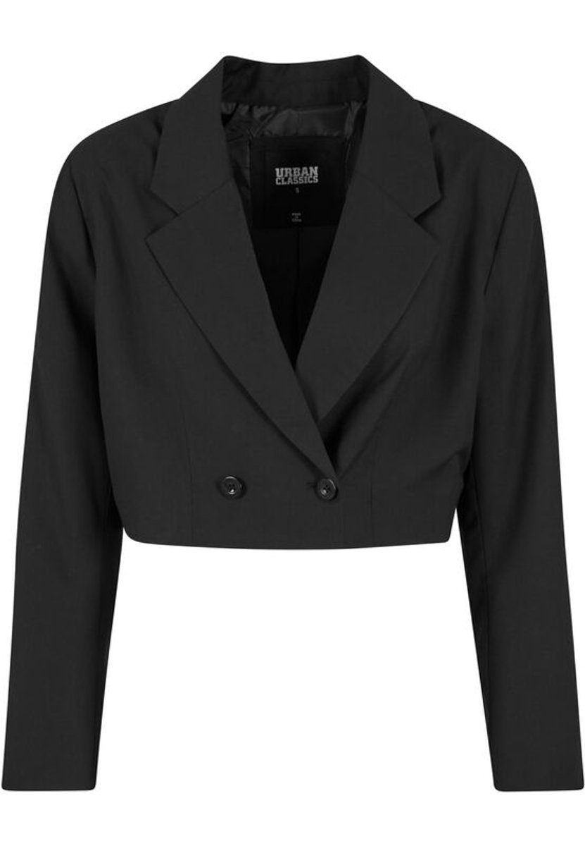 Urban Classics Cropped Dames Blazer – S Zwart