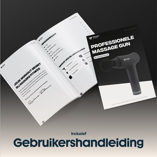 Rockerz Massage Gun - Massage gun professioneel - Massage pistool - 6 opzetstukken - 30 snelheden - Inclusief koffer - Krachtig - Draadloos