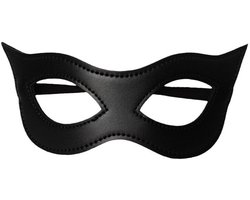 2 stuks Vrouwen kattenmasker zwart leren kattenmasker maskerade cosplay Halloween feest kostuum accessoire