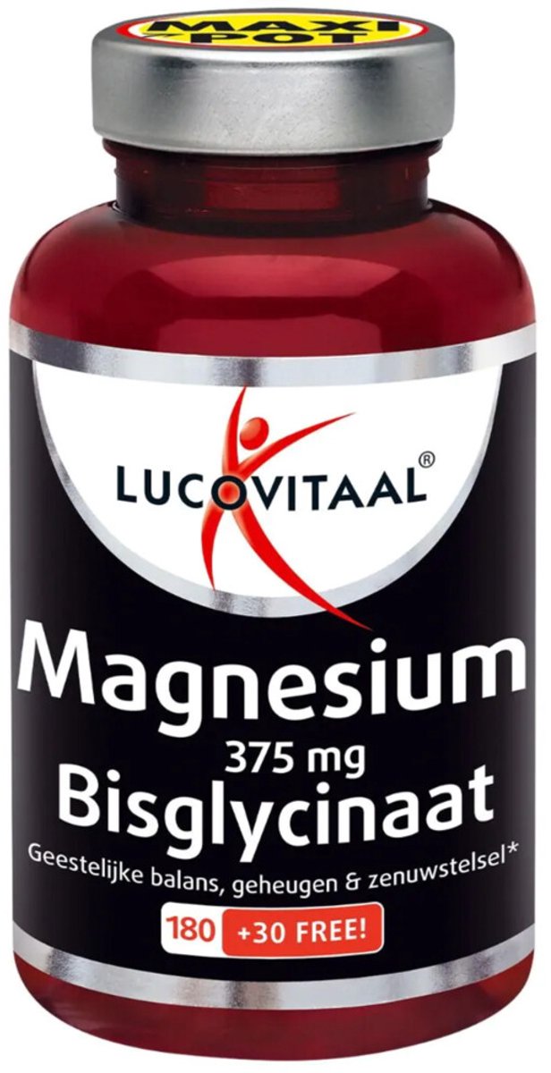Lucovitaal Magnesium 375mg Bisglycinaat - 2 x 210 tabletten - Voordeelverpakking — afbeelding 1