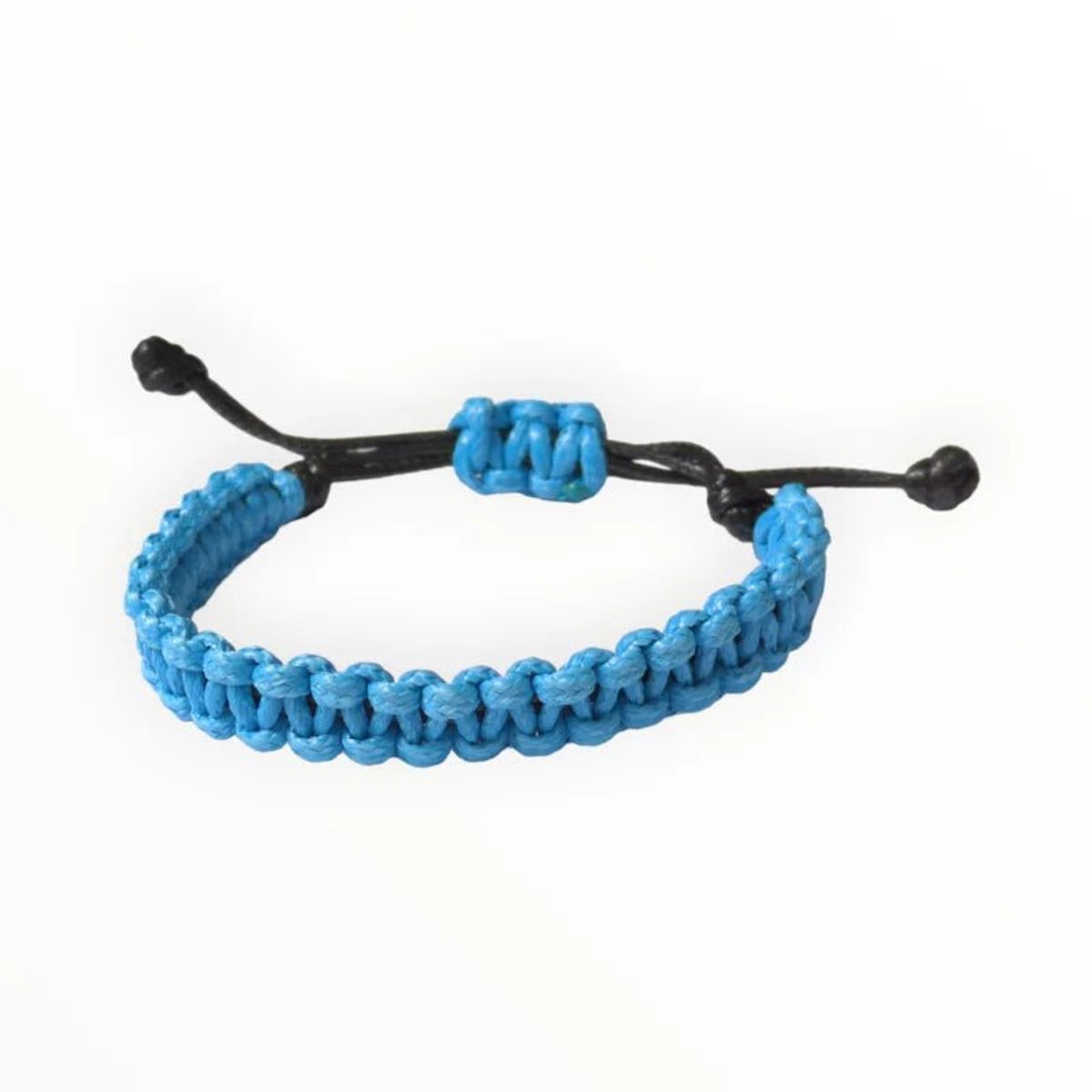Aramat Jewels | Armbanden | Verstelbare Nylon Armband uniseks | Licht Blauw | |10mm | Kunststof | Kinderen, Volwassenen | Verkleurd niet