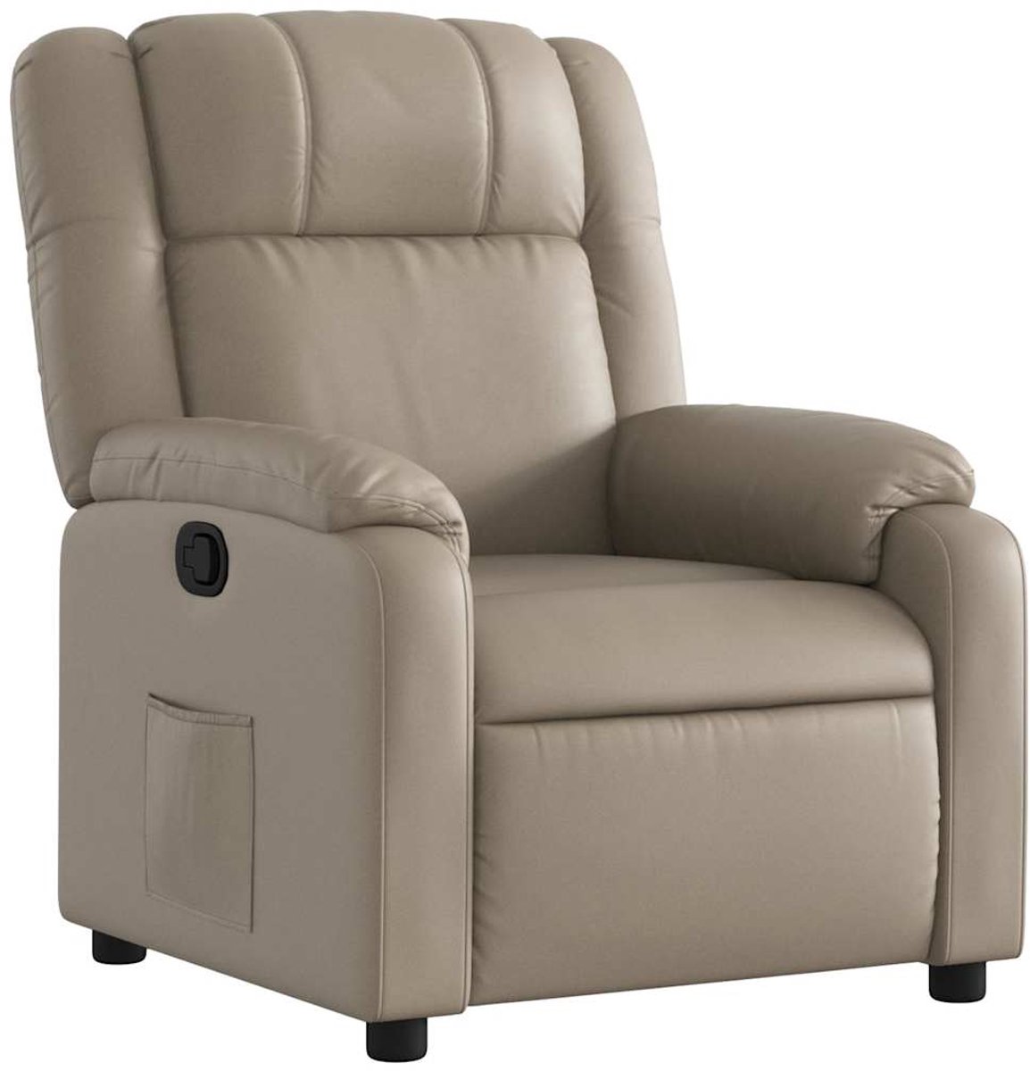vidaXL Fauteuil - verstelbaar - kunstleer - cappuccinokleurig