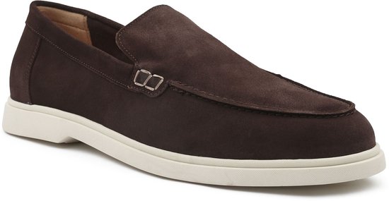 Penny Loafer voor Heren, Platte Schoenen van Suède, Modieuze Herenschoenen, Slip-on Bootdek, Casual Mocassin-pantoffels voor Volwassenen en Jongeren Brown 47