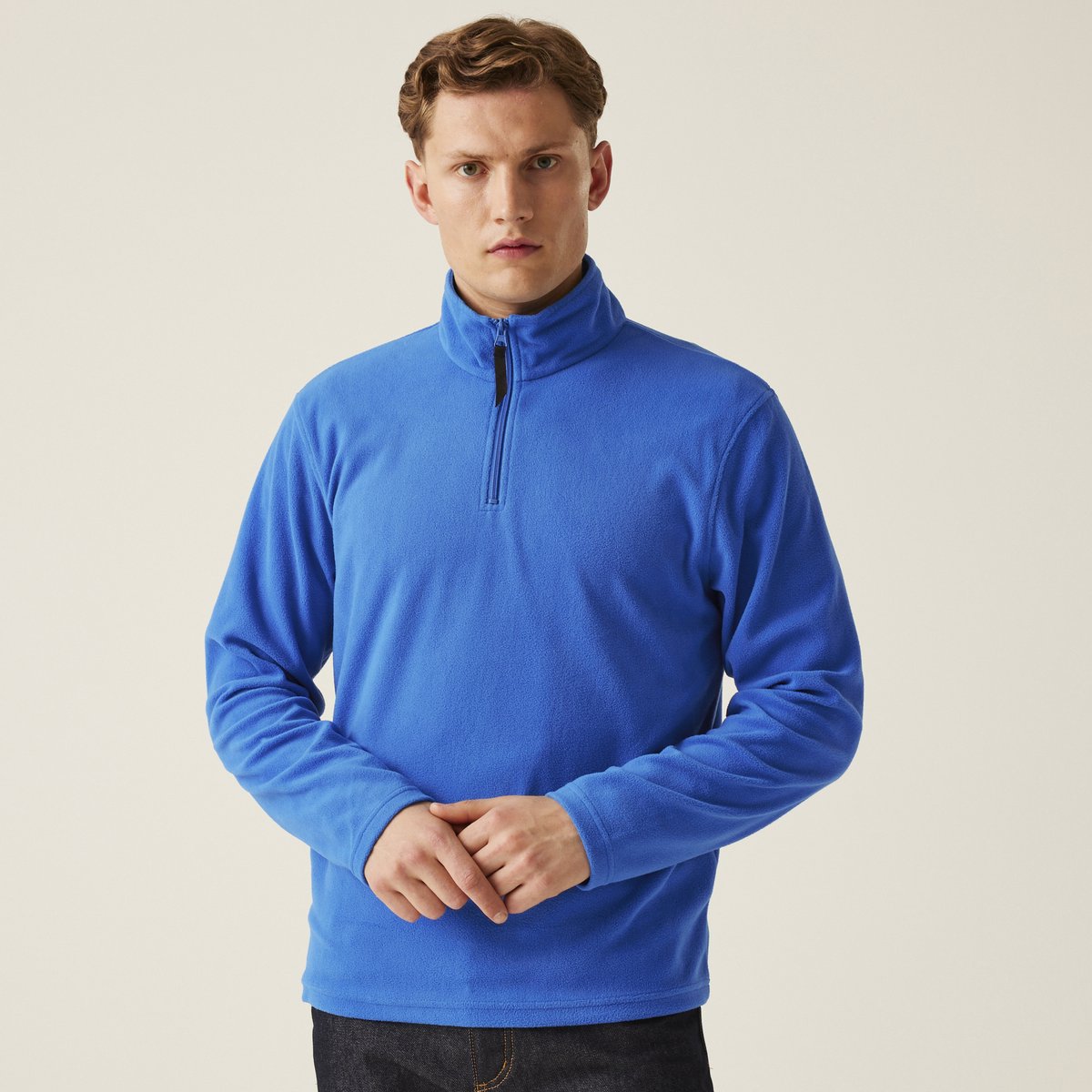 Regatta Professional Micro Fleece Met Halve Rits Outdoortrui Mannen Blauw