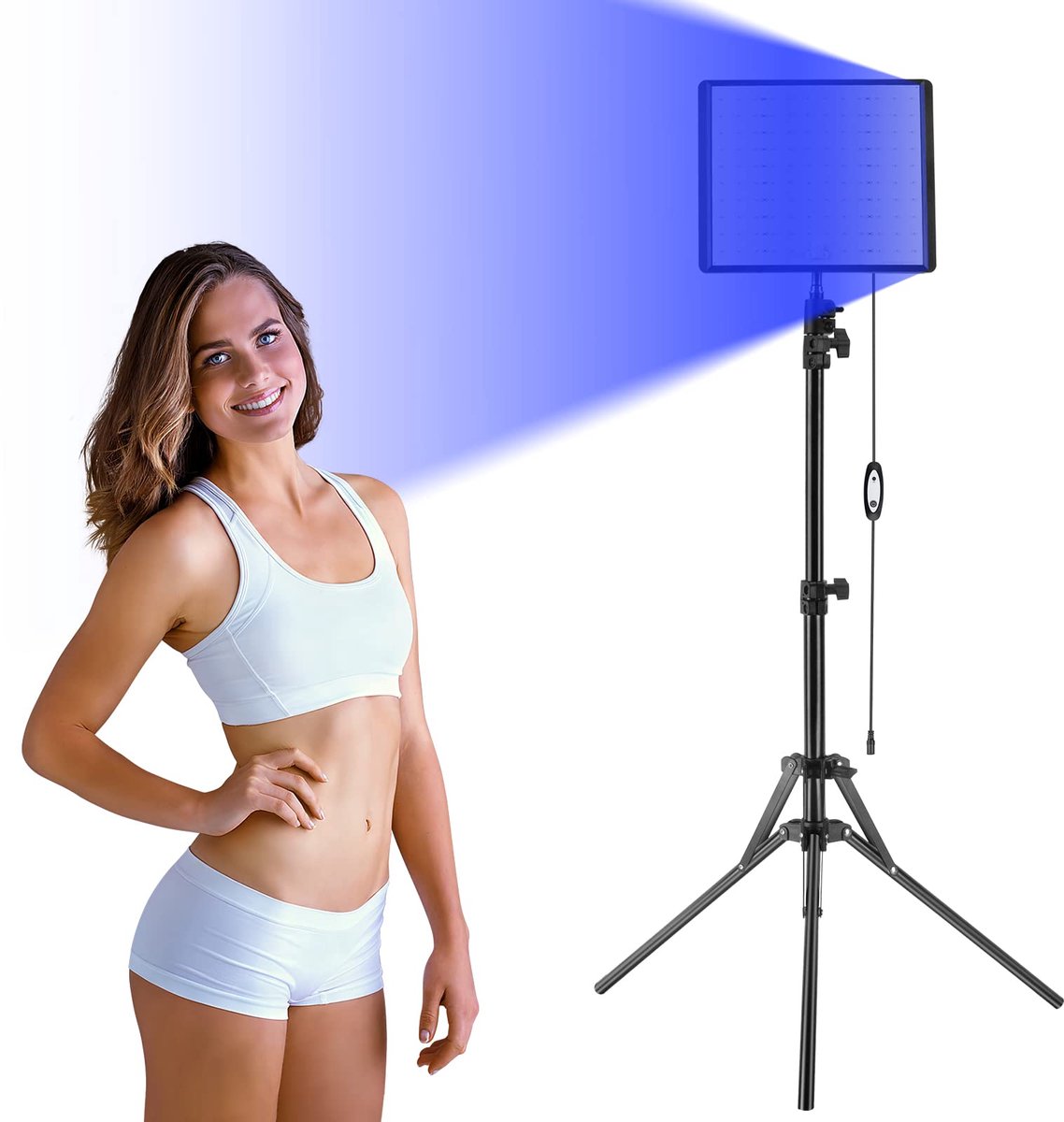 Unyqoos® Verstelbare en Veilige Bruiningslamp met Timer voor Gezicht en Lichaam