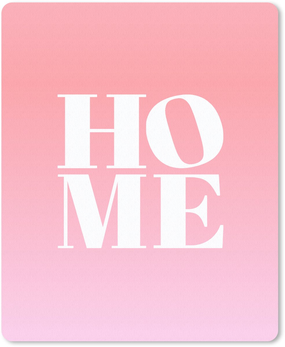 Muismat 19x23 cm - Mousepad Home - Letters - Groot - Roze - Muismatten