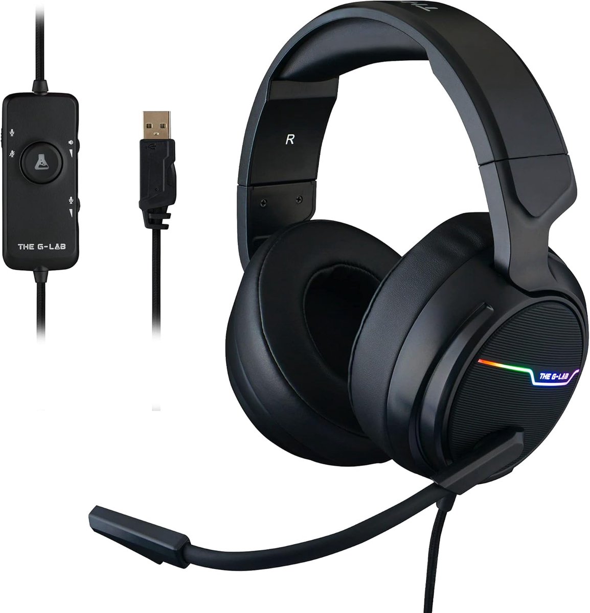 Gaming Headset USB 7.1 Surround Sound met Ruisonderdrukkende Microfoon - RGB LED - Compatibel met PC & PS4/PS5