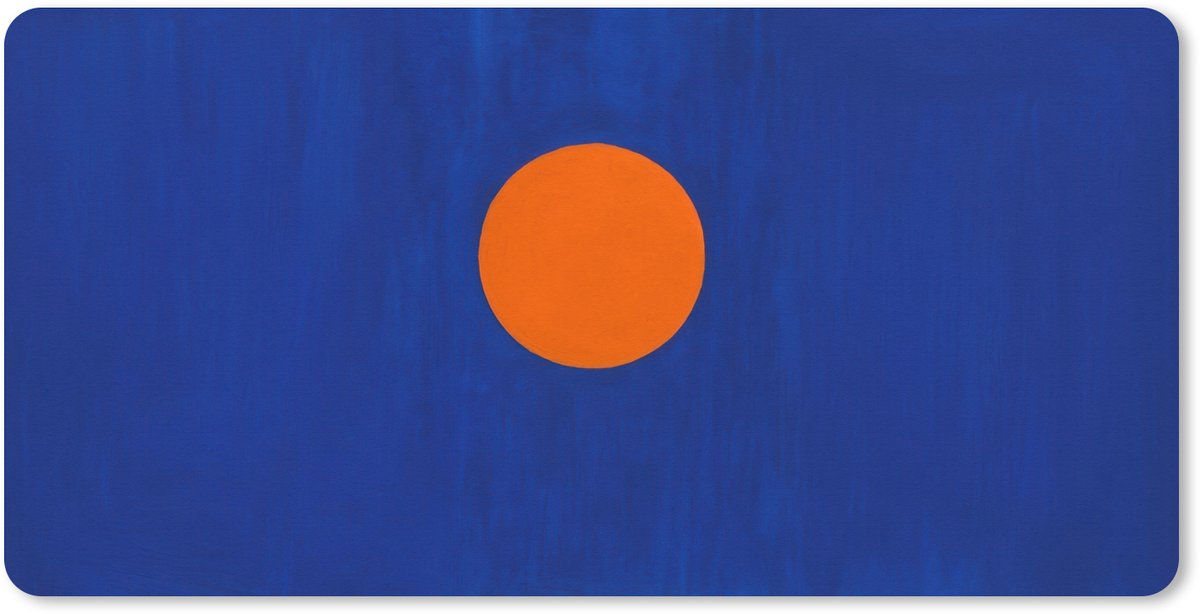 Muismat XXL 90x45 cm - Bureau onderlegger - Bureau mat Vorm - Rond - Minimalistisch - Blauw - Bureaumat - Gaming mousepad xl - Bureaulegger groot - Computer deskmat