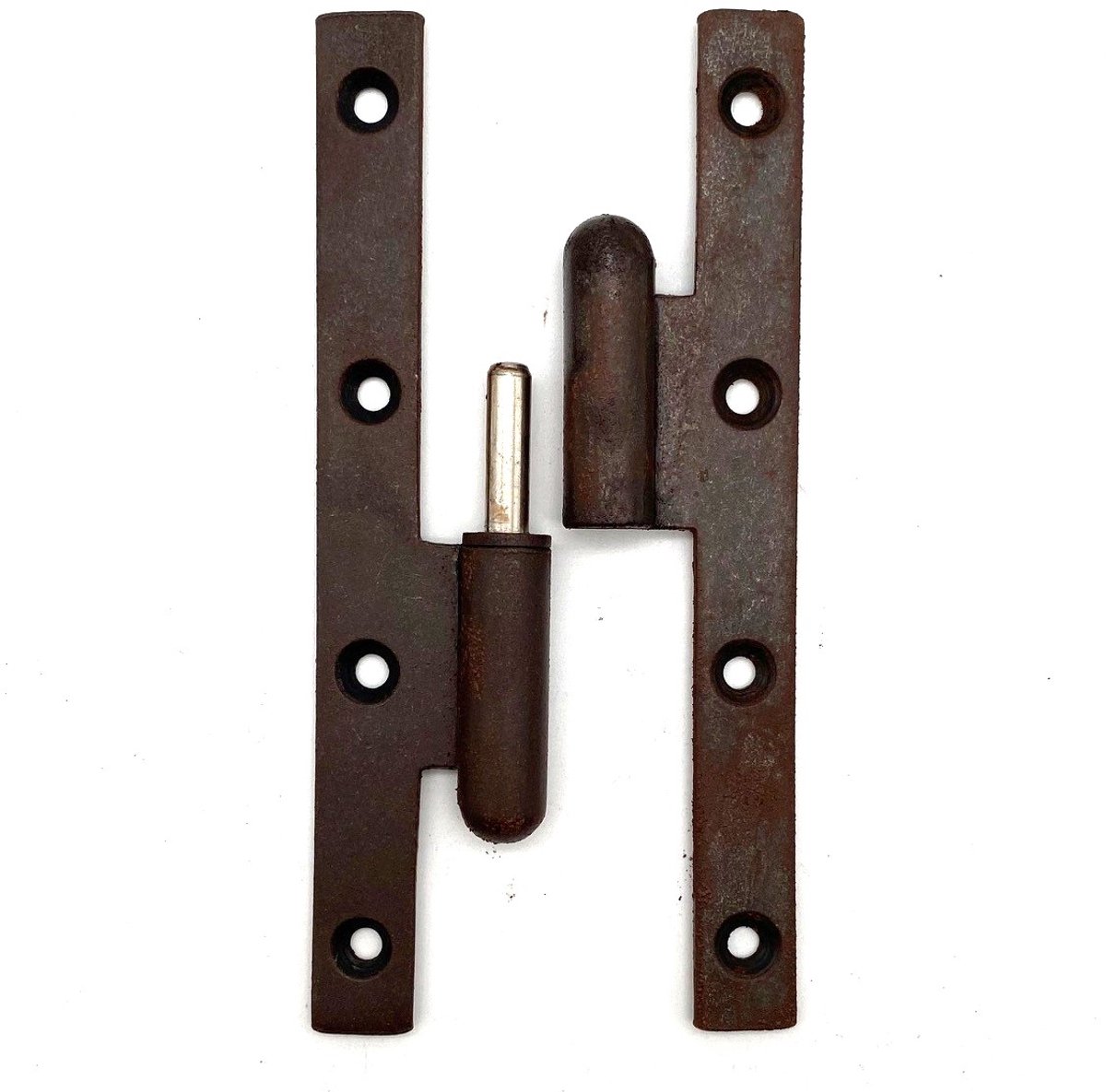 Paumelle afneembaar scharnier - ijzer roestkleur 160x60mm - 1 stuk - geschikt voor rechtsdraaiende binnendeuren