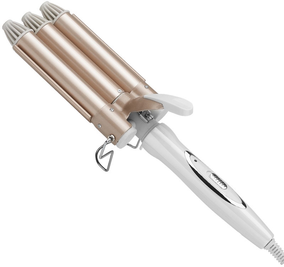 krultangen met 3 temperatuurregelbare staven, gegolfd ijzer, snelle opwarming, grote golven Geschikt voor lang/kort haar, haarstylingtool 22 mm