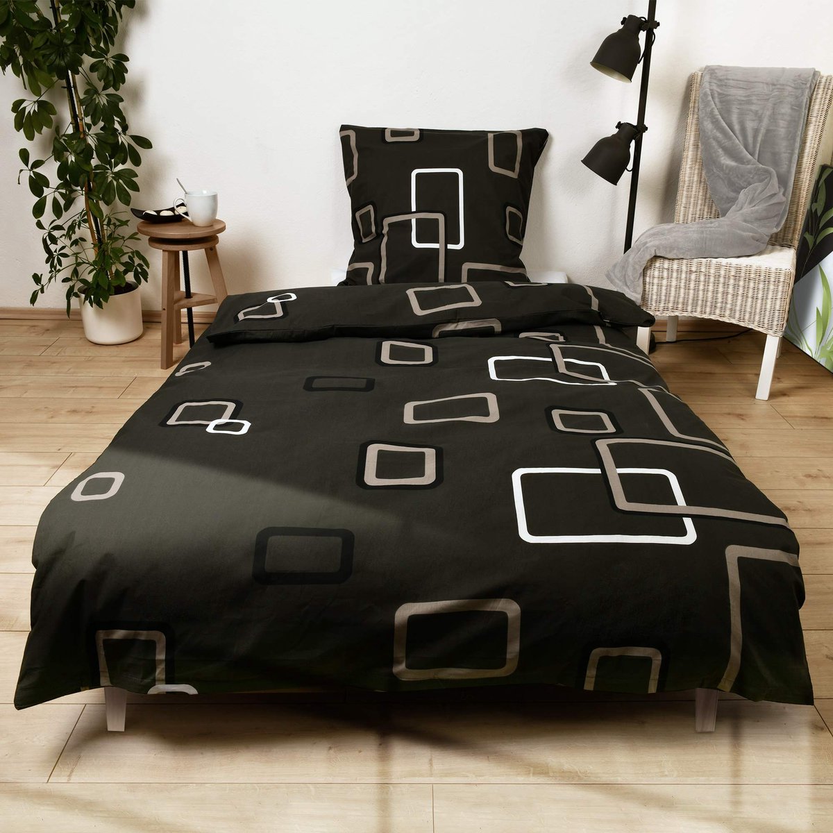 Azomor® Stijlvolle en comfortabele katoenen beddengoedset voor alle seizoenen