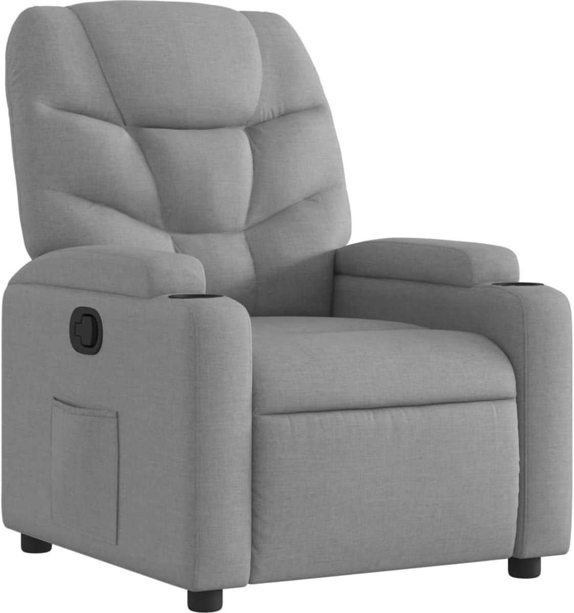 vidaXL Relaxfauteuil - lichtgrijze - stof Lichtgrijs