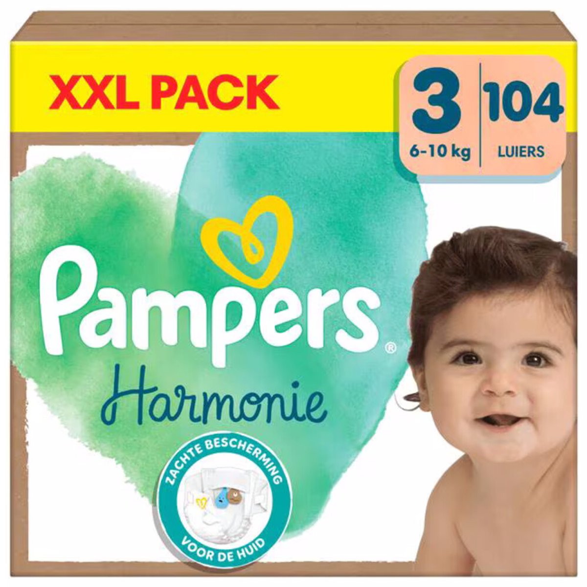 Pampers Harmonie Luiers Maat 3 (6-10kg) - 104 stuks