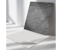 Wallfluent Vinyl Tegels - Natuursteen textuur Vloer Tegels PVC - 30 cm x 30 cm - Grijs PVC Tegels - Verpakking van 9 stuks - Vierkant PVC Tegels - Texturen Plaktegels - Zelfklevende PVC Tegels - Plaktegels Keuken en Badkamer