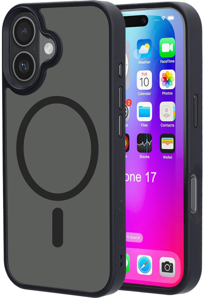 Mobiparts hoesje geschikt voor Apple iPhone 17 - Hardcover - MagSafe - Zwart