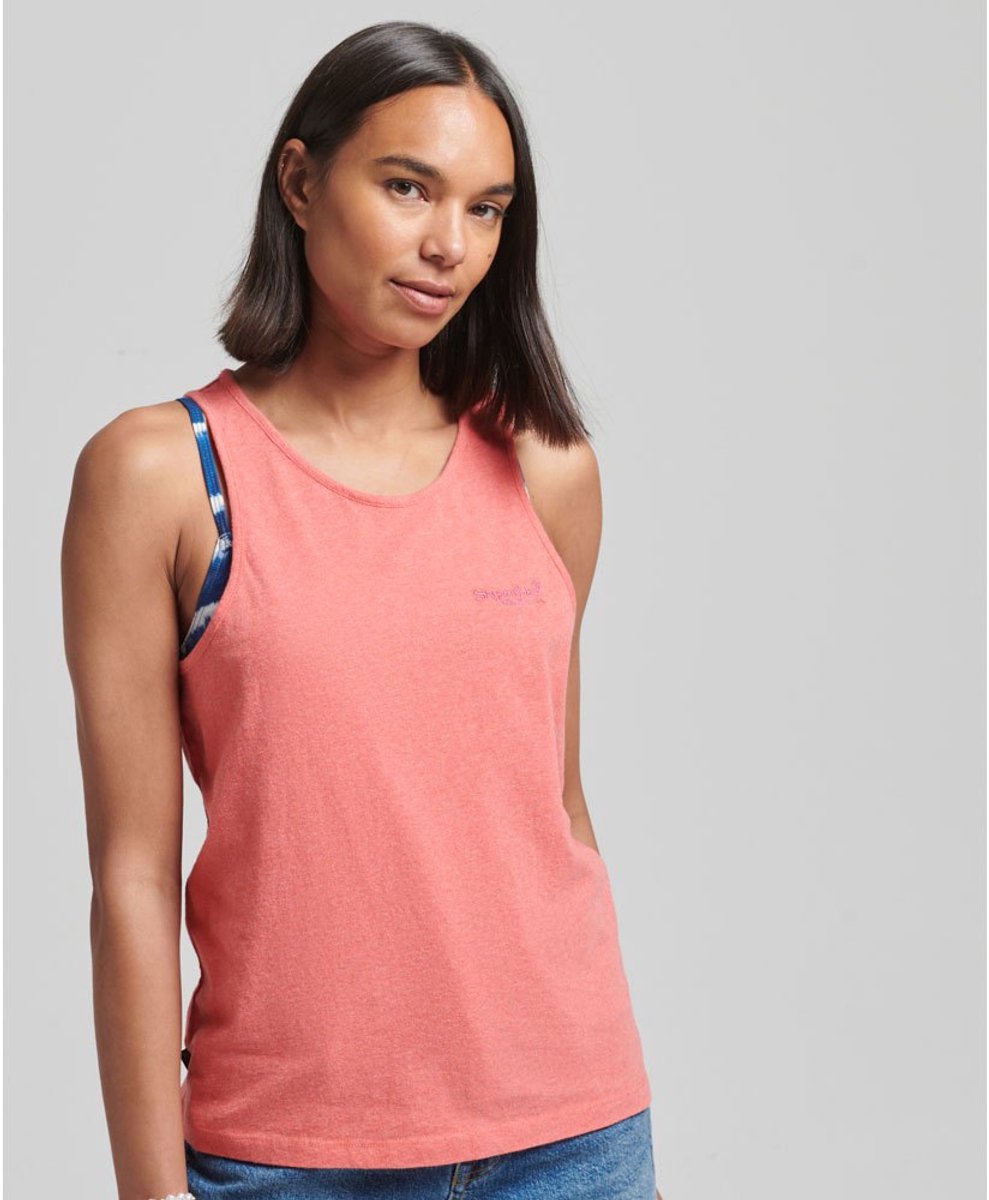 Superdry Vintage Logo Mouwloos T-shirt 2XS Vrouw Koraal