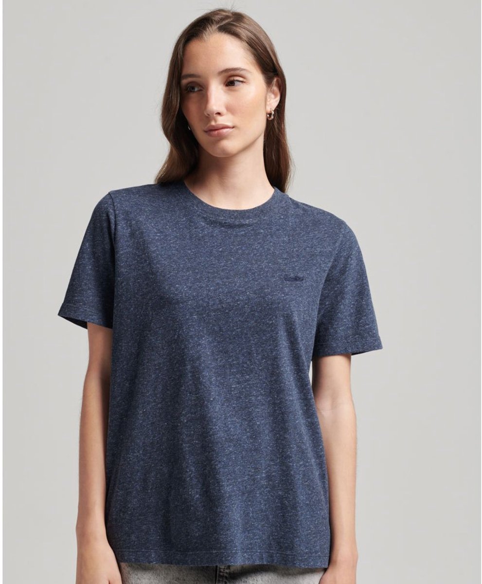 Superdry Vintage Logo Embroidered T-shirt Met Korte Mouwen S Vrouw Marineblauw