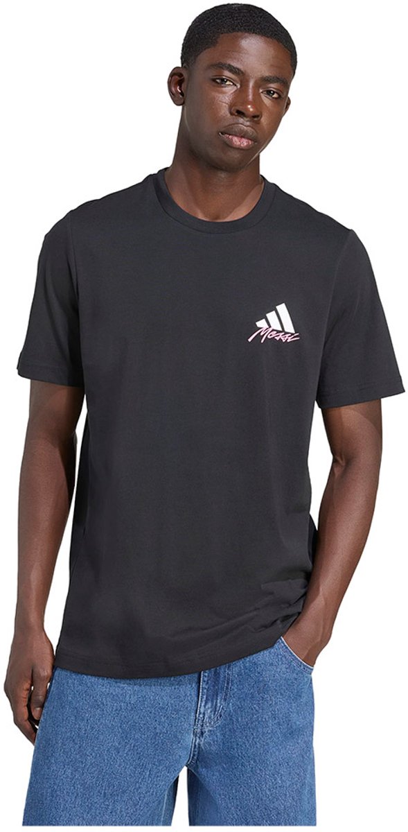 Adidas Messi Icon Graphic T-shirt Met Korte Mouwen Zwart XL Man