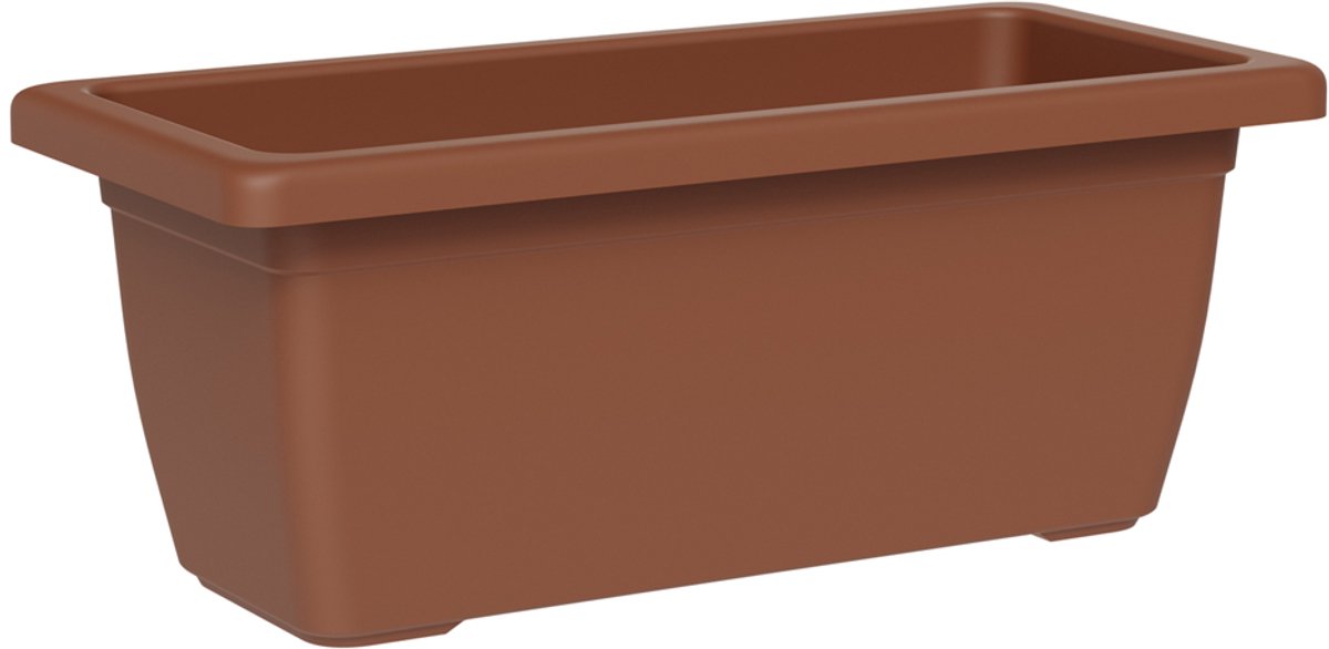 tera Plantenbak Tikal rechthoekig Clay bruin 52 cm - Kunststof