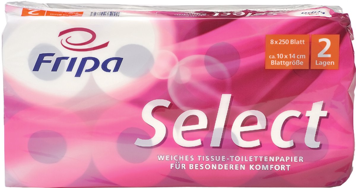 Fripa toiletpapier Select, 2-laags, hoogwit