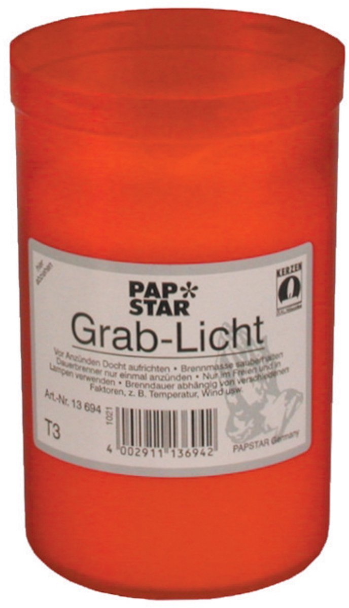 PAPSTAR graflicht T3, diameter: 64 mm, rood