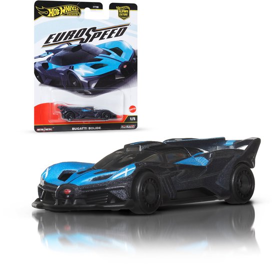 Hot Wheels Premium Car Culture Eurospeed Bugatti Bolide Schaal 1:64, speelgoedvoertuig