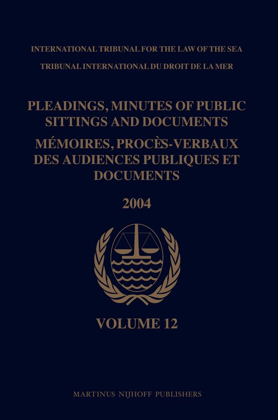 Pleadings, Minutes of Public Sittings and Documents / MÃ©m ... - cover