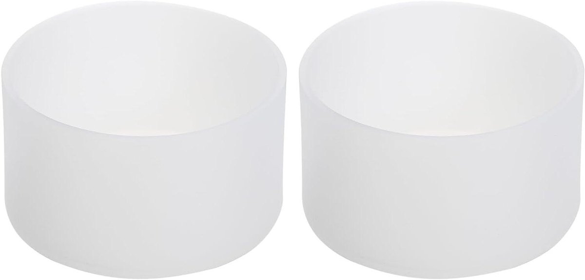 Image of 2 stuks siliconen beschermhoes voor waterfles - Transparant - Anti-slip - Voor 12-24 oz - Universele bekerbodemaccessoires